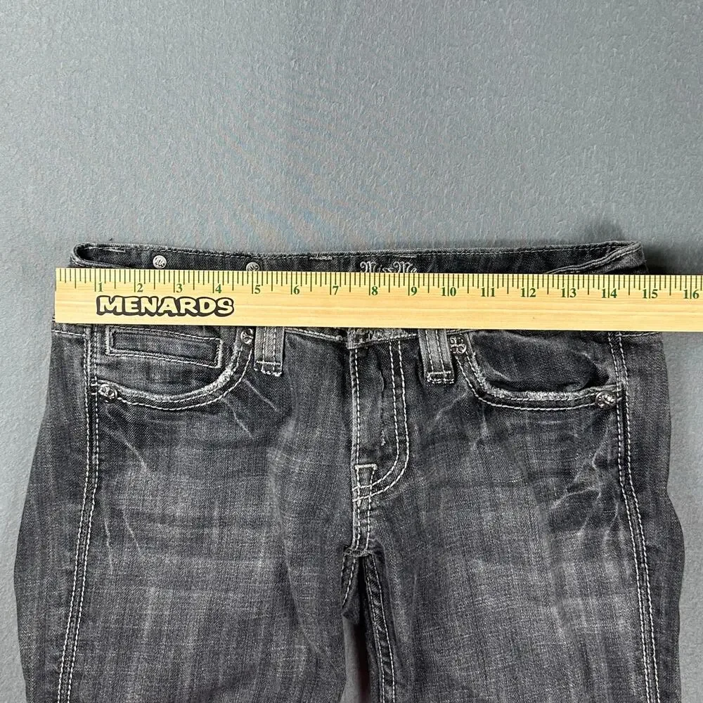 Miss Me Seattle Jeans Womens 28 Bootcut Fleur De Lis Embroidered - Picture 5 of 10